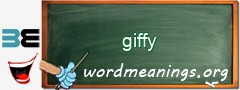 WordMeaning blackboard for giffy